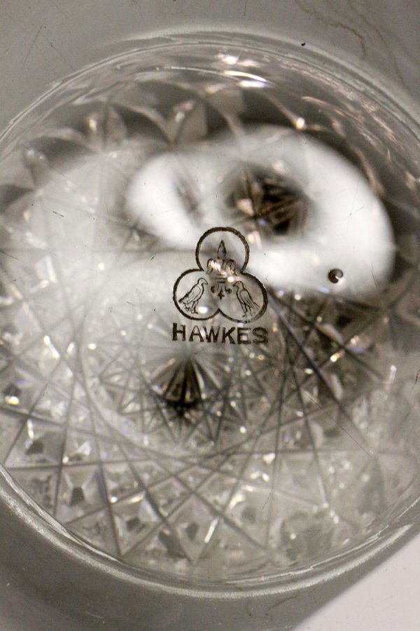 HAWKES BRILLIANT CUT GLASS PUNCHBOWL & CUPS C. 1900 - Sep ...