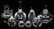 CONTEMPORARY GLASS PERFUME BOTTLES & CANDLESTICKS