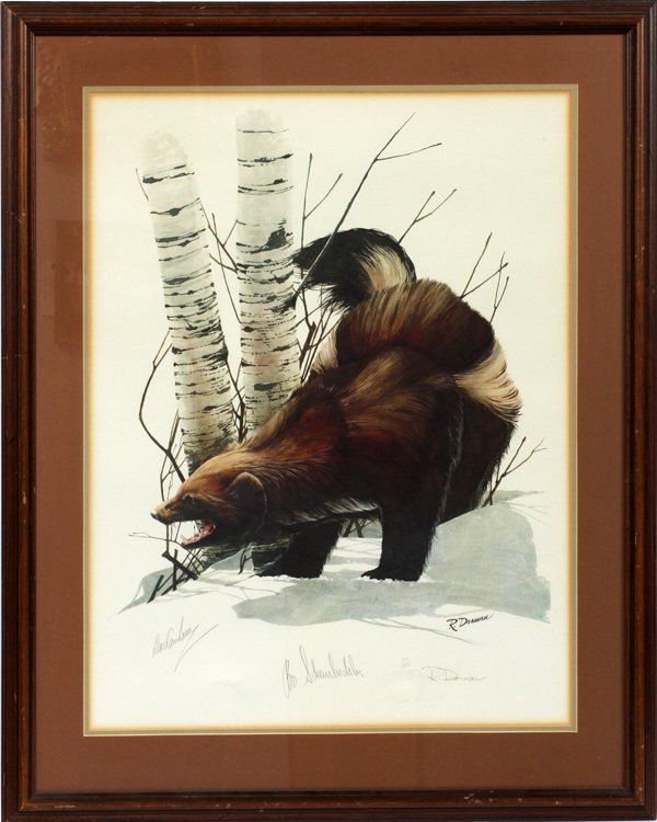 BO SCHEMBECHLER AUTOGRAPHED R. DORMAN PRINT