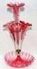VICTORIAN CRANBERRY GLASS EPERGNE LATE 19TH C.