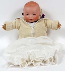 A rare Schmitt bisque head Bebe doll, French circa 1880