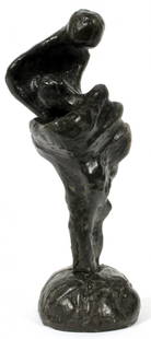 HANNA STIEBEL BRONZE SCULPTURE USA 1923-2005: HANNA STIEBEL, BRONZE SCULPTURE, H 8 1/2" USA 1923-2005:Signed. (American, 1923-2005).