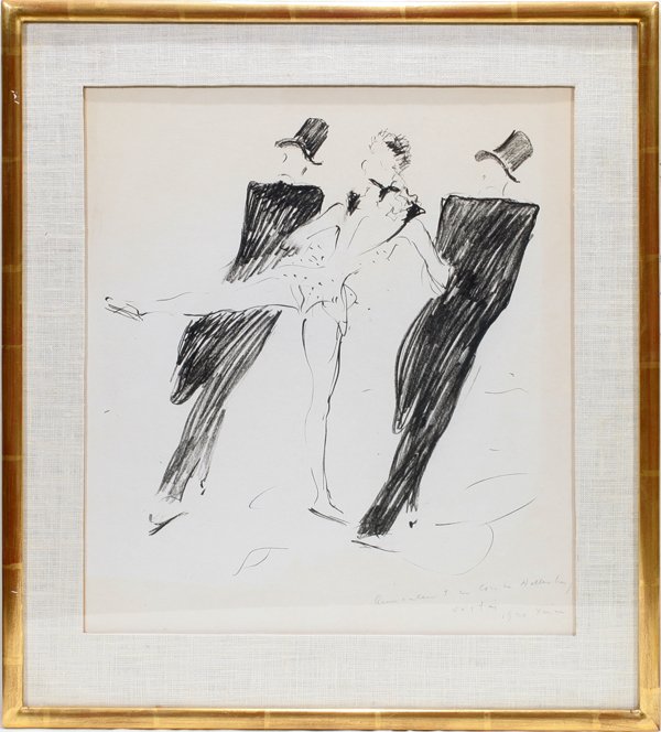 MARCEL VERTES LITHOGRAPH: MARCEL VERTES (FRENCH, 1895-1961), LITHOGRAPH, 1920, W 13" X 12":Illegibly titled, also pencil signed, dated "1920 Xmas" in the lower right.