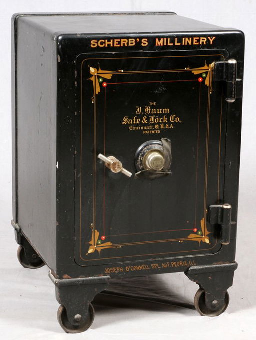 J Baum Safe Lock Co Black Iron Safe Mar 14 15 Dumouchelles In Mi