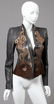 ROBERTO CAVALLI LEATHER & SNAKESKIN APPLIQUE JACKET