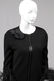 LANVIN BLACK WOOL JACKET W/ OSTRICH FEATHER CUFFS - 2