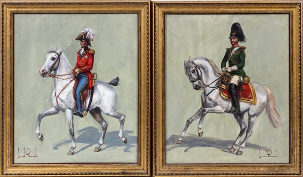 LESZEK PIASECKI OILS ON CANVAS C1950 2 PCS. (1 of 3)