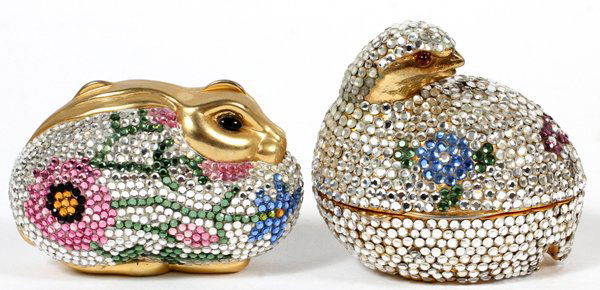 JUDITH LEIBER CRYSTAL PILL BOXES TWO (1 of 3)