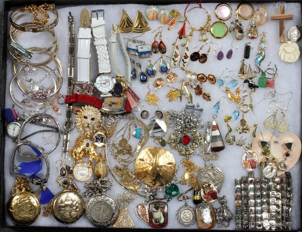 COSTUME JEWELRY: COSTUME JEWELRY:Lion mask pendant, teddy bear etc, For a high resolution photo CLICK HERE