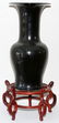 CHINESE BLACK GLAZE PORCELAIN URNS