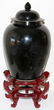 CHINESE BLACK GLAZE PORCELAIN URNS - 2