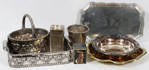 METAL & SILVER PLATED TABLEWARE 8 PCS (1 of 1)