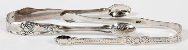 WM. BATEMAN & CHAWNER STERLING SUGAR TONGS (1 of 2)
