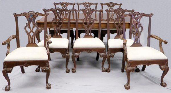 HENREDON MAHOGANY DINING TABLE CHAIRS & SIDEBOARD (1 of 10)