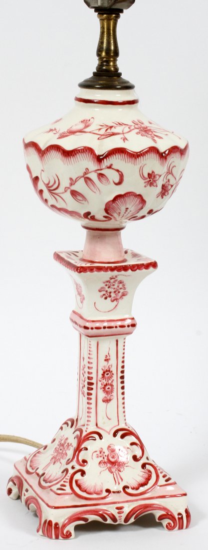 FRENCH POTTERY TABLE LAMP OVERALL (1 of 1)