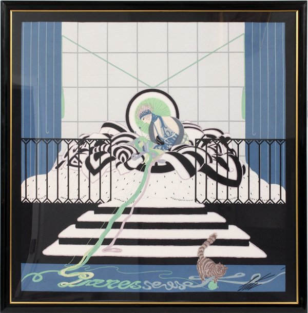 ERTE SILK SCARF PARESSEUSE' (1 of 2)