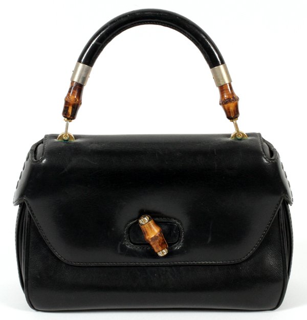 GUCCI BLACK LEATHER HANDBAG (1 of 3)
