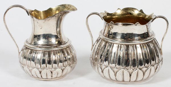 PETER L. KRIDER & CO. STERLING CREAMER & SUGAR BOWL (1 of 2)