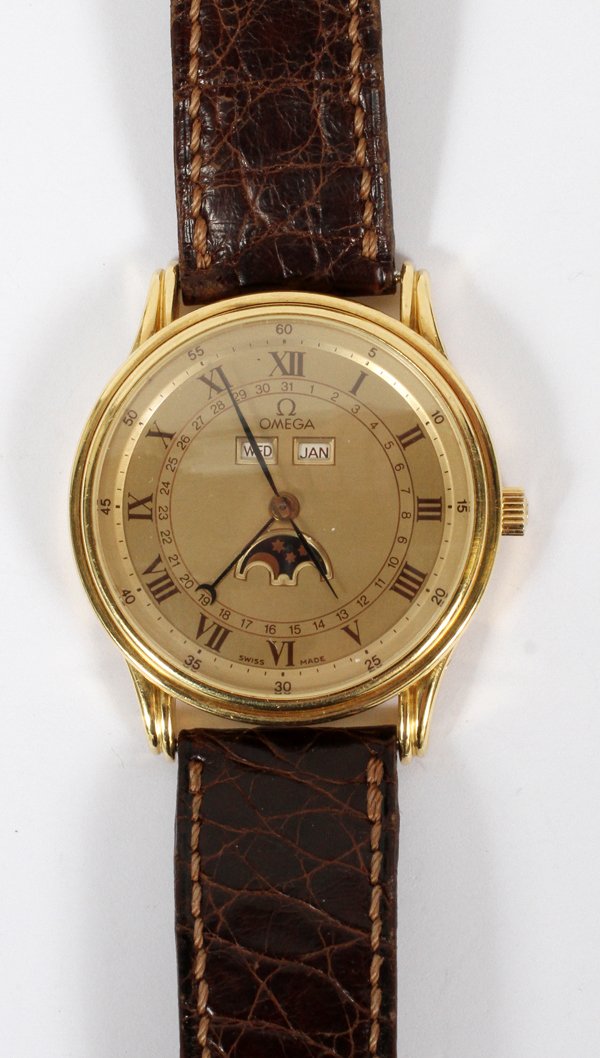 18KT OMEGA AUTOMATIC WRISTWATCH, L 9" (1 of 3)
