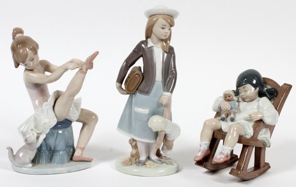 LLADRO PORCELAIN FIGURES OF GIRLS THREE (1 of 2)