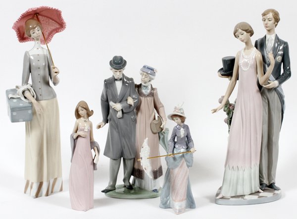 LLADRO PORCELAIN FIGURES FIVE (1 of 2)