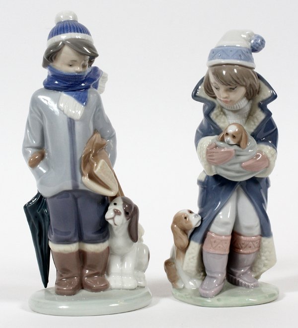 LLADRO PORCELAIN WINTER FIGURES TWO (1 of 2)