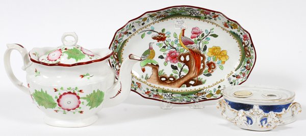 STAFFORDSHIRE & COPELAND SPODE TABLEWARE & INKSTAND (1 of 2)