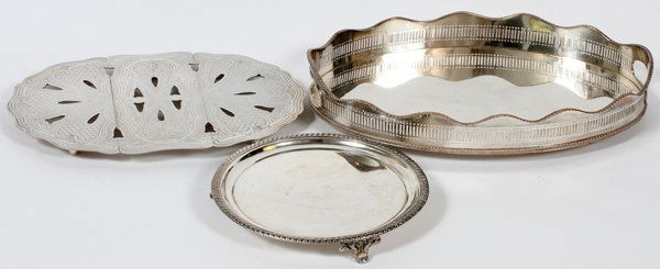 SHEFFIELD SILVERPLATE GALLERY TRAY 19TH C. (1 of 1)