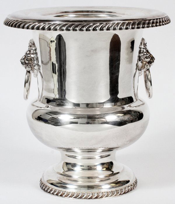 SHEFFIELD SILVER CO. SILVERPLATE CHAMPAGNE COOLER (1 of 2)