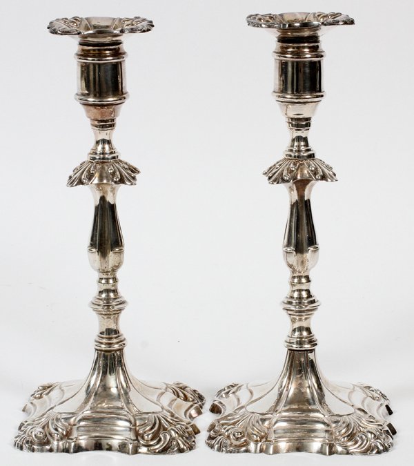 SILVERPLATE CANDLESTICKS PAIR (1 of 2)