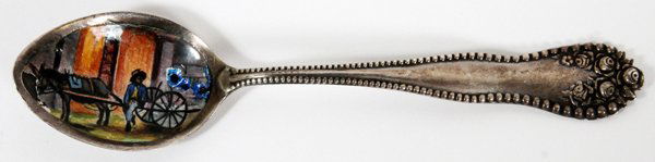 P. W. ELLIS & CO. STERLING & ENAMEL SPOON (1 of 2)