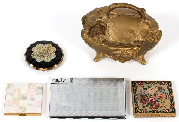 ART NOUVEAU DRESSER BOX COMPACTS & OTHERS (1 of 1)