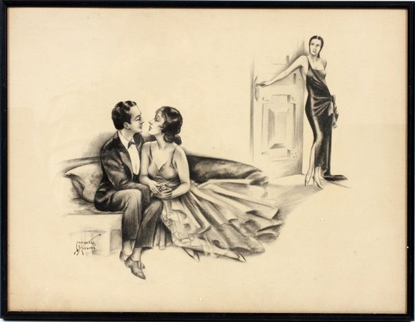 CARDWELL S. HIGGINS  CHARCOAL DRAWING (1 of 2)