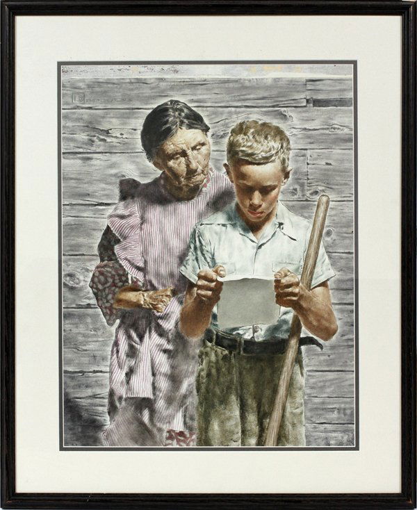 SPENCER DOUGLASS CROCKWELL MIXED MEDIA C. 1943 (1 of 6)