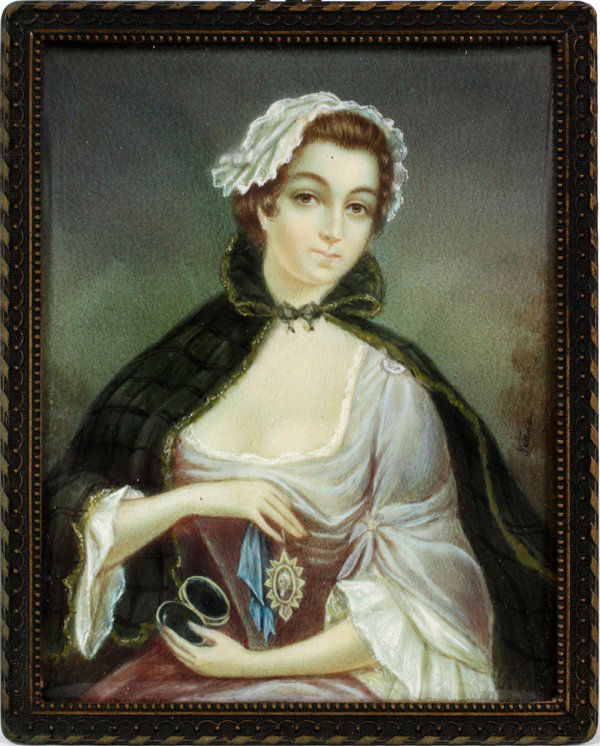 AFTER NATTIER WATERCOLOR MINIATURE (1 of 2)