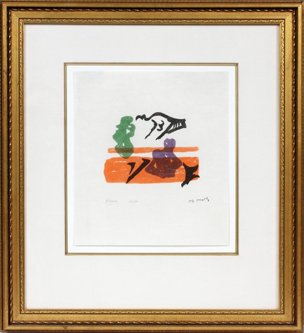 HENRY MOORE LITHOGRAPH IN 4 COLORS #103/180 (1 of 4)