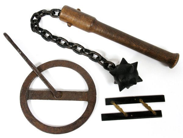 PARALLEL RULE, IRON TRAVELER & MEDIEVAL STYLE MACE (1 of 1)