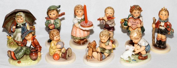 HUMMEL BISQUE FIGURES, TEN (1 of 2)