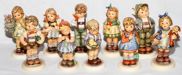 HUMMEL BISQUE FIGURES, TEN (1 of 2)