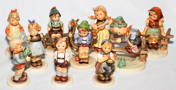 HUMMEL BISQUE FIGURES, TEN (1 of 2)