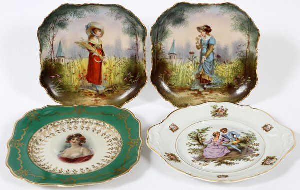 EUROPEAN PORCELAIN CABINET PLATES LATE 19TH-20TH C. (1 of 2)