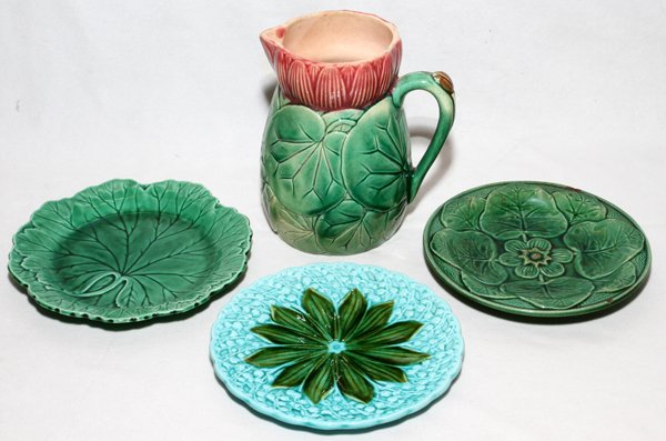ENGLISH & CONTINENTAL MAJOLICA TABLEWARE C. 1900 (1 of 2)