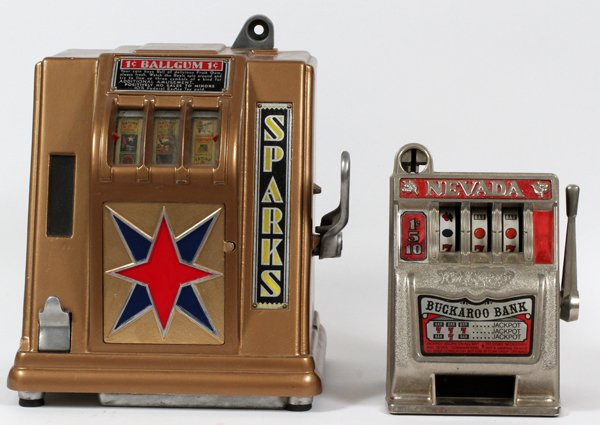 VINTAGE BANK AND GUMBALL MACHINE (1 of 1)
