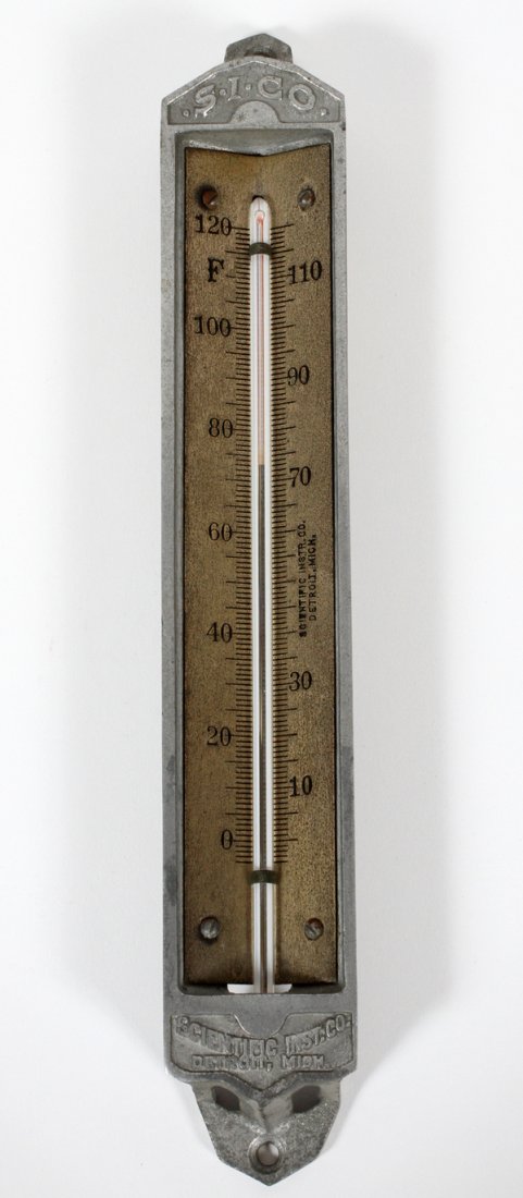 SCIENTIFIC INSTRUMENT CO. ALUMINUM THERMOMETER (1 of 1)
