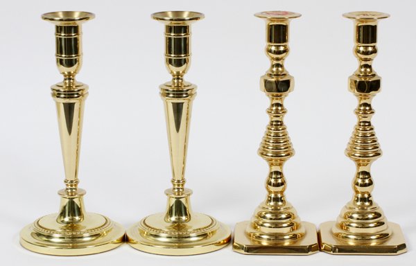 BALDWIN BRASS CANDLESTICKS TWO PAIRS (1 of 1)