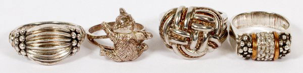 LADY'S STERLING SILVER RINGS FOUR (1 of 1)