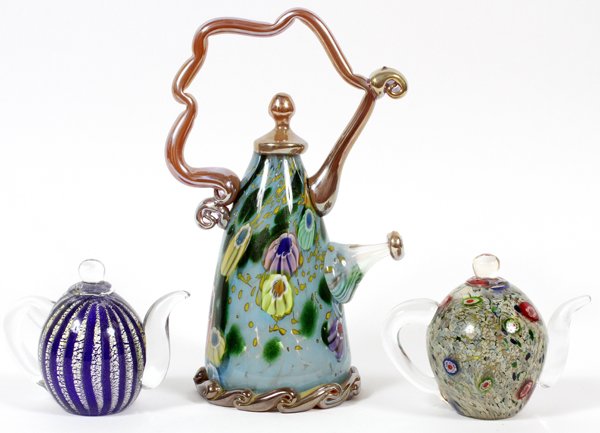 PAUL ALLEN COUNTS & ITALIAN GLASS TEAPOTS THREE (1 of 3)