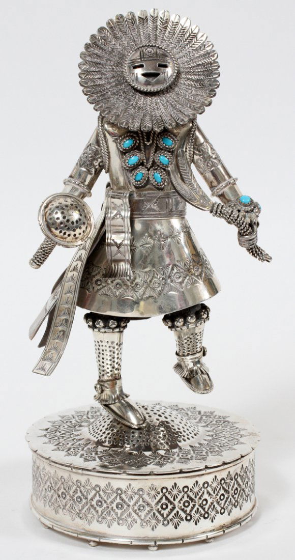 TOBY HENDERSON NAVAJO STERLING KACHINA FIGURE (1 of 3)