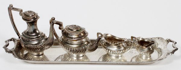 ENGLISH STERLING MINIATURE TEA SET C. 1920S (1 of 3)