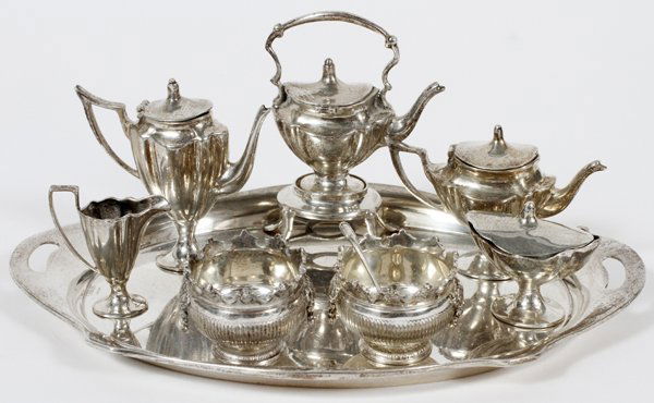 GERMAN STERLING MINIATURE TEA SET (1 of 3)